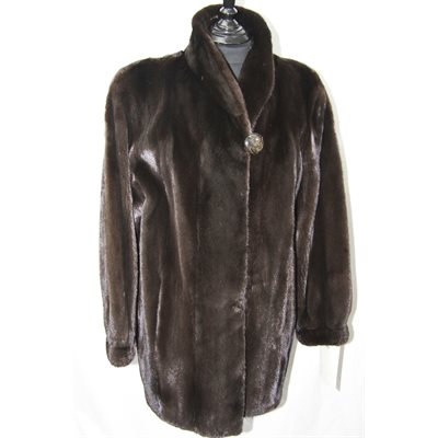 BLACKGAMA MALE RANCH MINK COAT