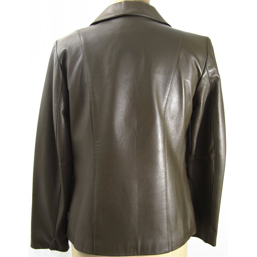 Leather Jacket Olive Green 