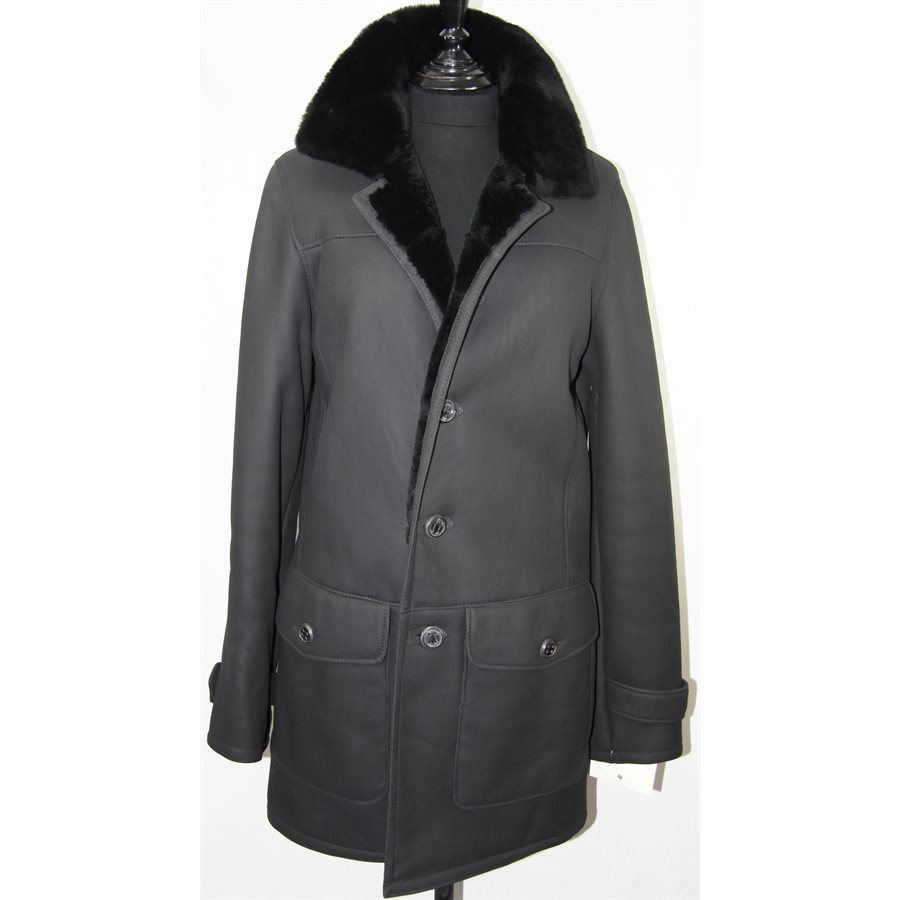 BLACK SHEARLING FOR MEN