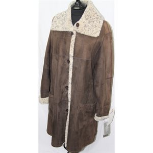 3 / 4 REVERSIBLE BROWN SHEARLING