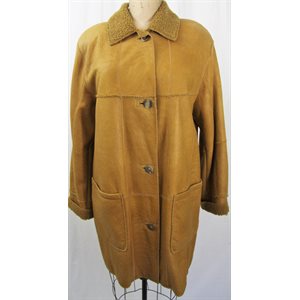 MUSTARD SHEARLING COAT