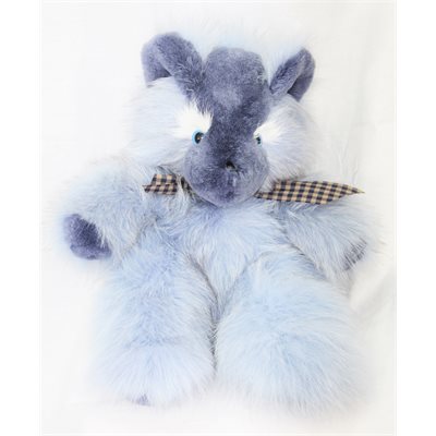 OURSON RENARD TEINT BLEU POUDRE GARNI CASTOR (PETIT)